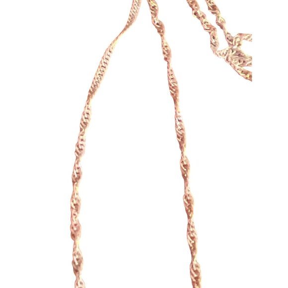 Fashion Accents Silver Tone Tassel Pendant Necklace Long Twist Chain Adj NEW - Picture 3 of 4